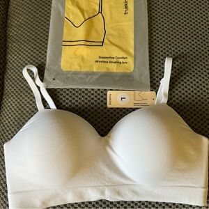 Shapermint Truekind Supportive Comfort Wireless Shaping Bra (White, Large)